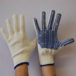 Рабочие перчатки х/с ПВХ покрытием 4 н. 7,5 класс -опт!