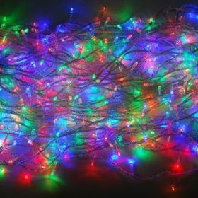 Разноцветная светодиодная гирлянда-нить 300 LED лампочек 19 м