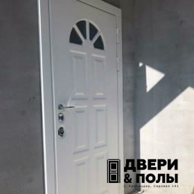 Металлическая дверь с окном Стальная Линия